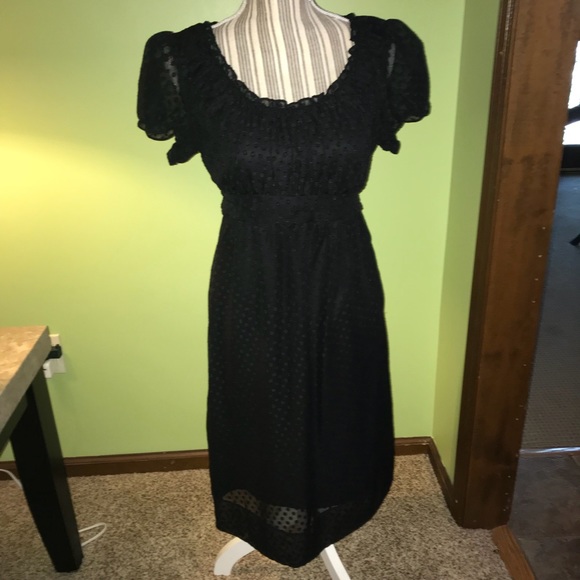 Motherhood Dresses & Skirts - Motherhood Maternity Dress Black Polkadot Dress, M
